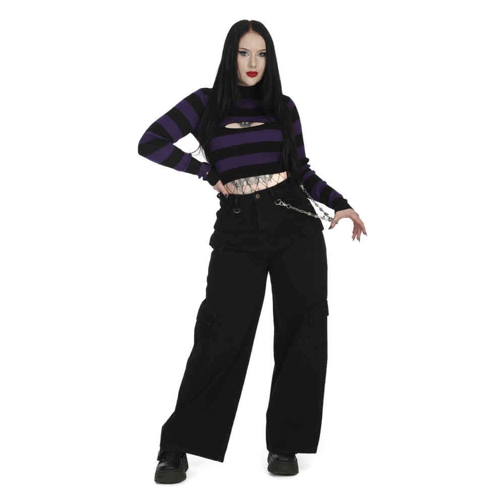 Banned - Dissident Jeans Wide leg trousers - Black